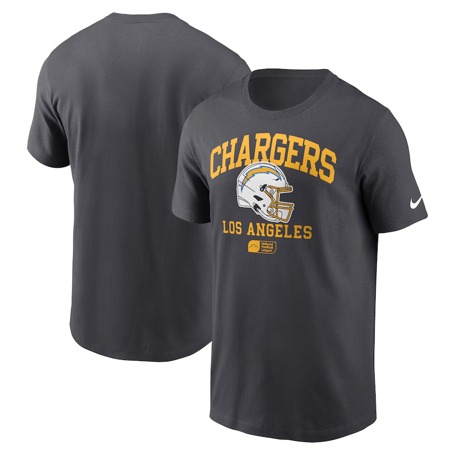 Men 2025 NFL Los Angeles Chargers Grey T shirts